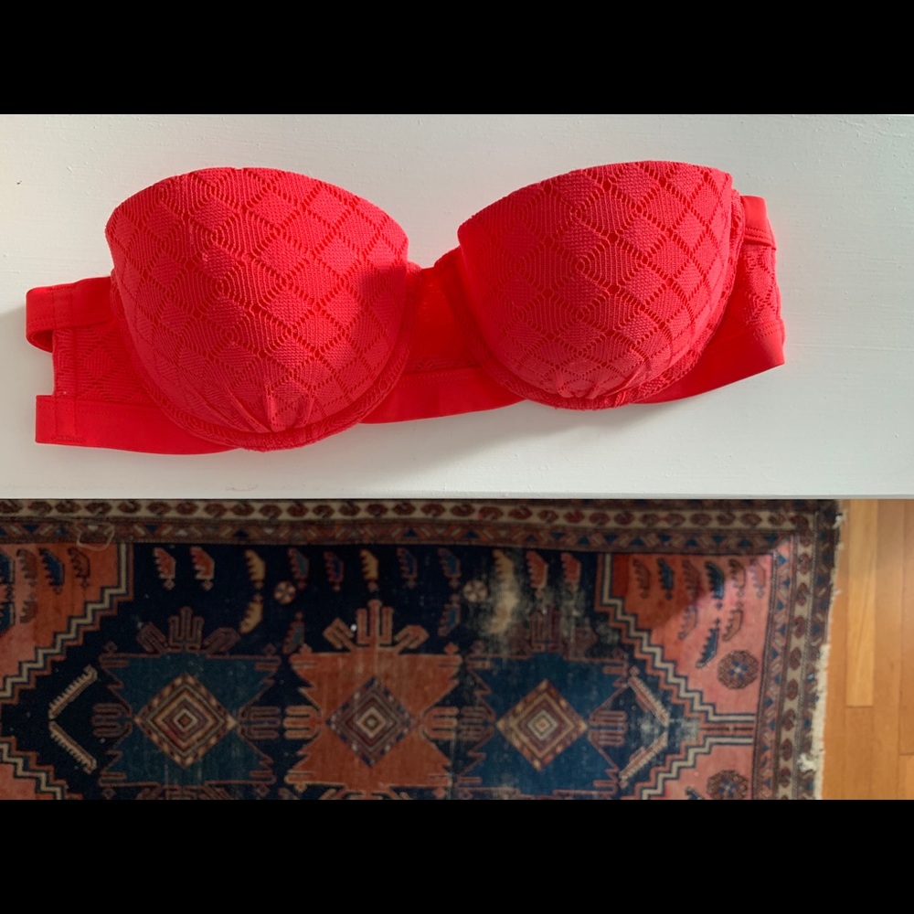 Aerie Poppy Red Convertible Push Up Swim Top 32A